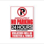Absolutely No Parking Sign