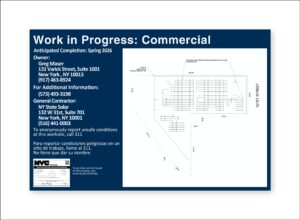 Commercial Work in Progress Signs