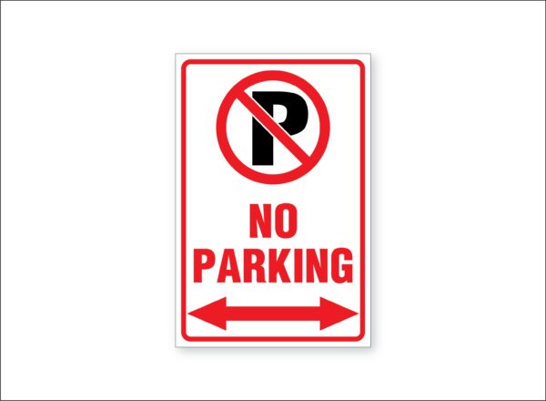NO Parking Sign With Arrow NO Parking Sign With Arrow