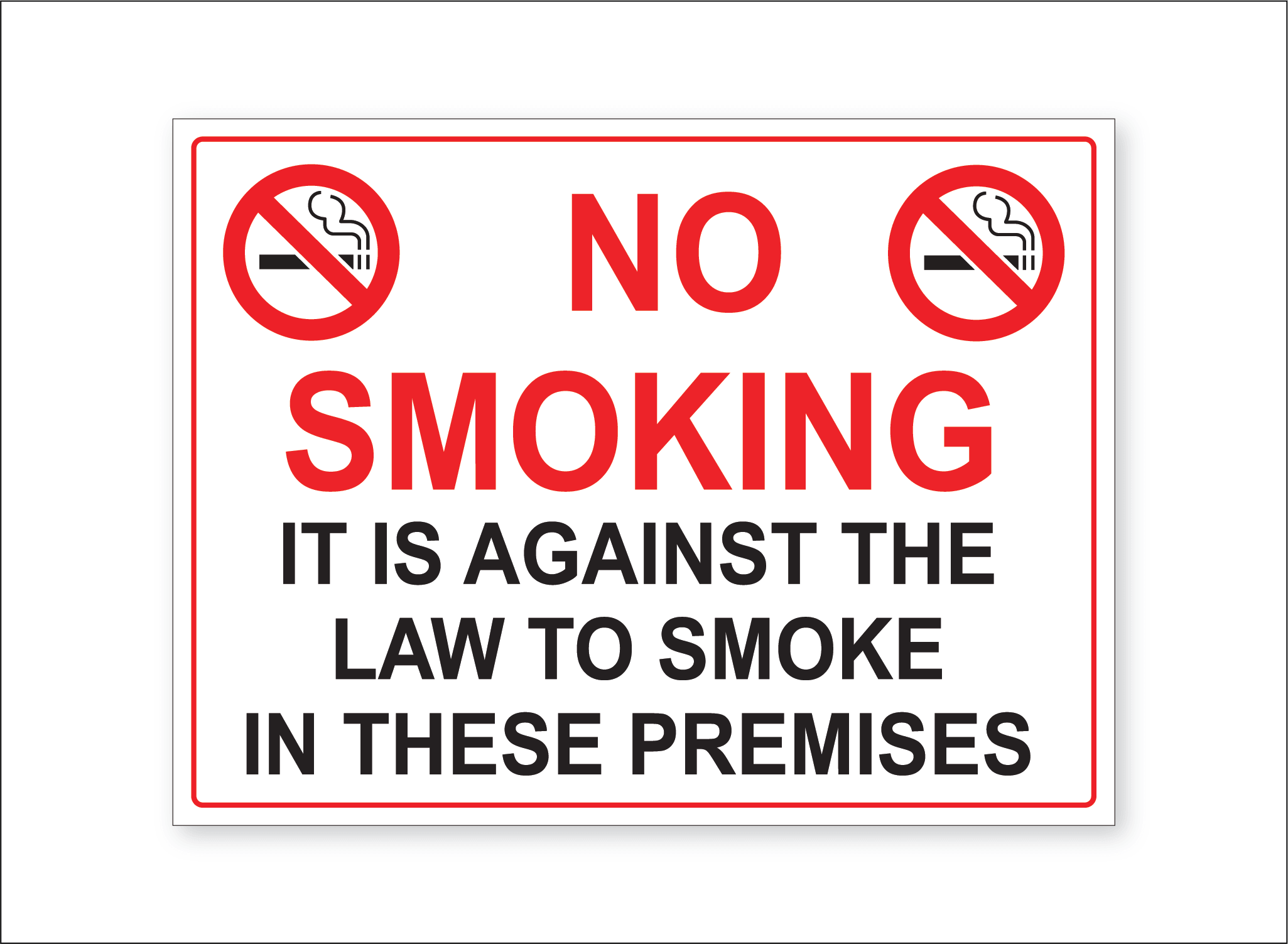 No Smoking Signs